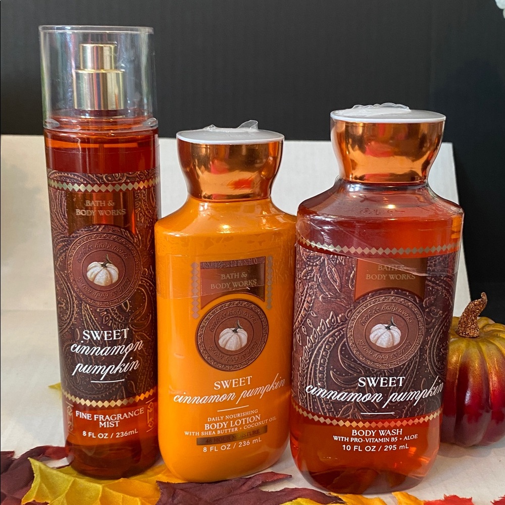 Bath & Body Works “Sweet Cinnamon Pumpkin” New 3-Pc Set